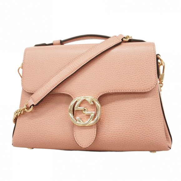 Gucci Interlocking G Pink Leather shoulder - Picture 1 of 10